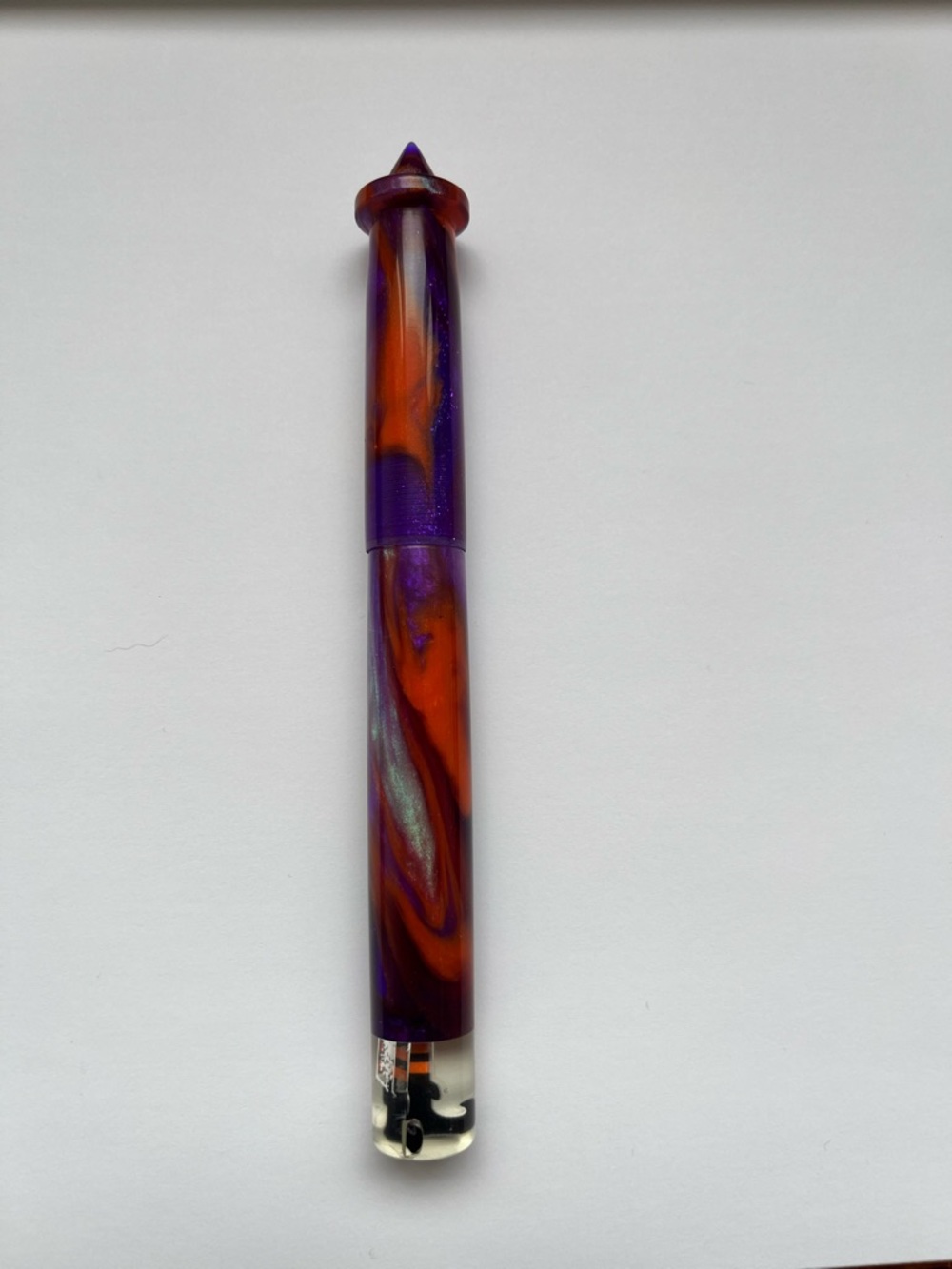 New Myers Fountain Pen Company Resin Witches Brew Broad Nib Halloween Handmade